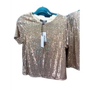 NEW PINE APPAREL women's disco blouse in gold